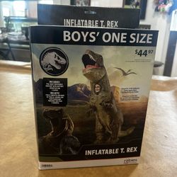 Jurassic World Inflatable T. Rex Boys’ ONE SIZE (Brand New) Opened To Make Grand kid Try On But Scared His Little Brother 😂 ❌❌  (OPEN TO TRADES) ❌❌