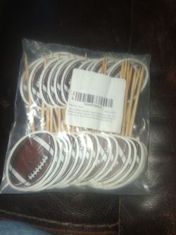 New football 40 pcs cake toothpick Topper