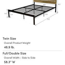 Queen bedframe AND costco Mattress 