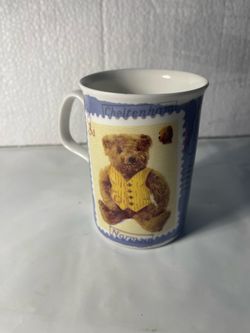 VTG MUG TEA COFFEE CUP GIFT - ROY KIRKHAM TEDDY POST BEAR