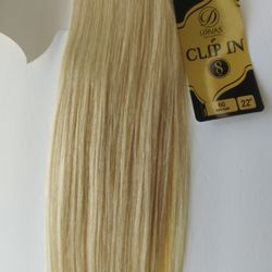 New 22" Silver Blonde Remy Clip on Hair Extensions - get length and fullness - easy to style yourself
