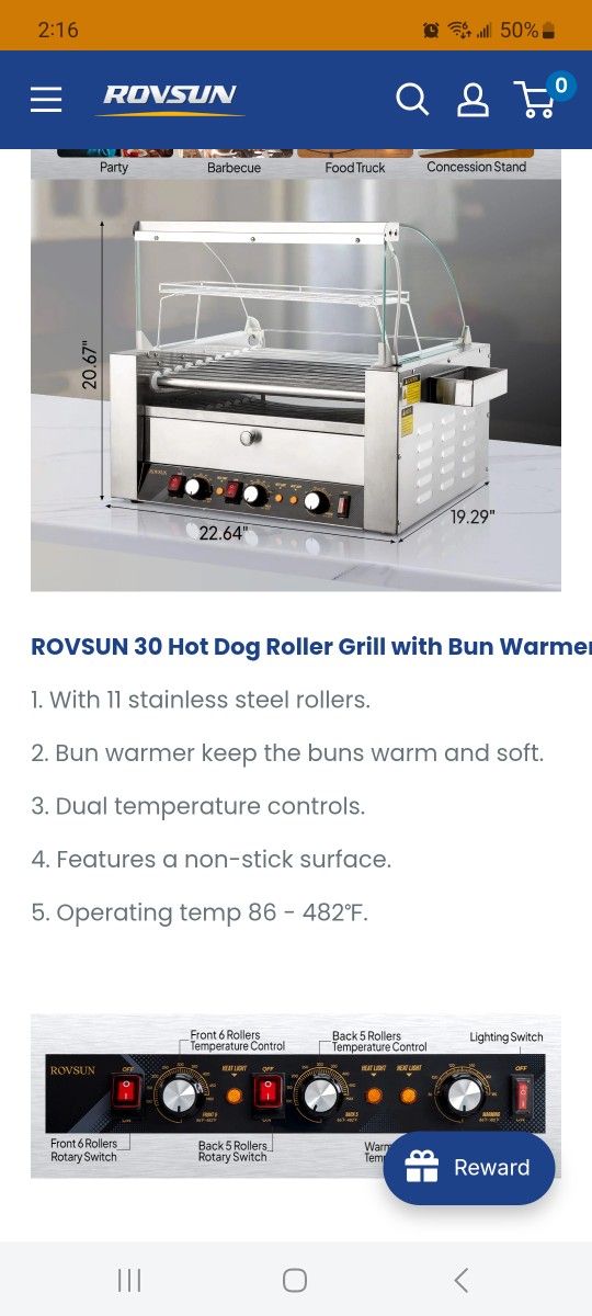 Hot Dog Roller Grill