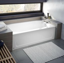 Bootz Industries Maui 60 in. Right Drain Rectangular Alcove Soaking Bathtub in Bone