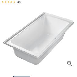 60 inch left drain soaking tub