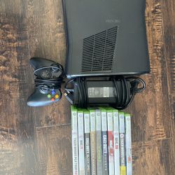 Xbox 360 With 10 Games And Controller