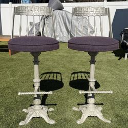 Set of Two Matching Vintage Bar Stools