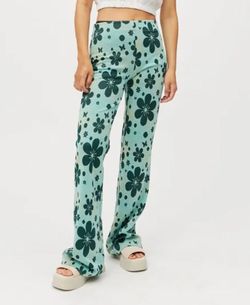 Floral Print Wide-Leg Pants