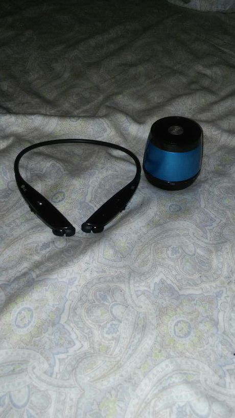 Headset and Bluetooth speaker