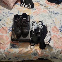 Kids Soccer Cleats 1, Shin Guards M, Socks M $20