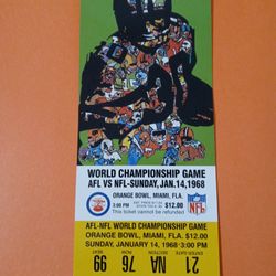 1968 World Championship game Ticket