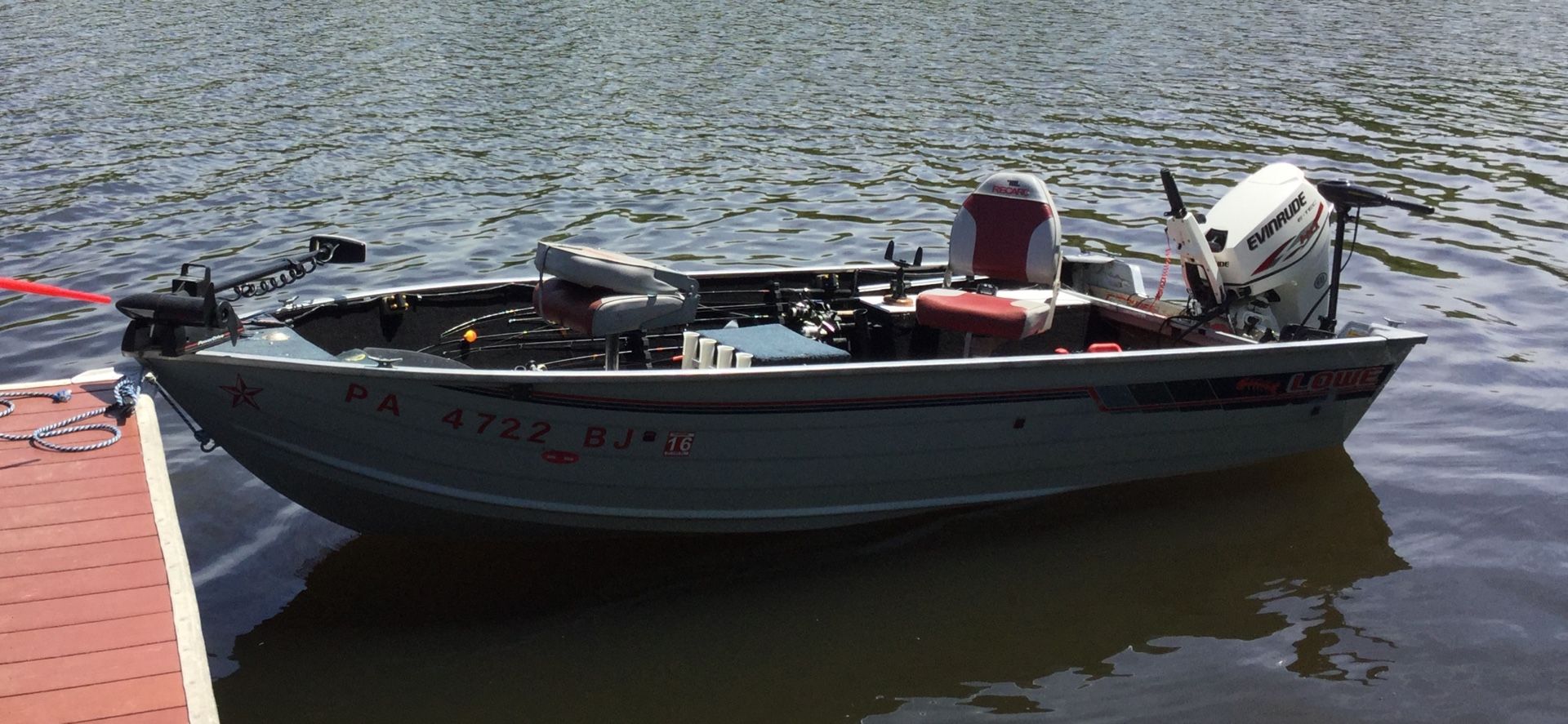 14 foot Lowe w/ Evinrude 25 and trailer