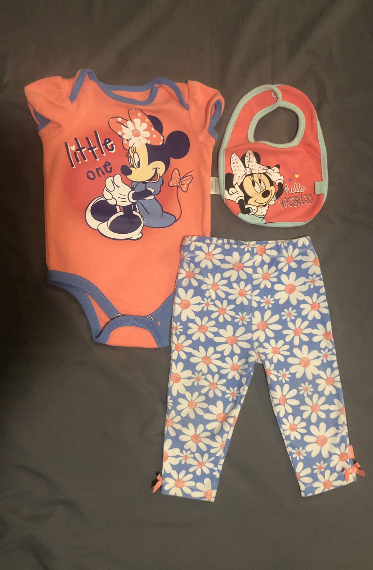 Baby Girl Disney Minnie Mouse Outfit 6-9 Months