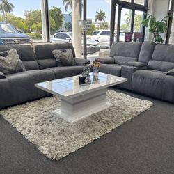 Gray Power Recliner Sofa & Loveseat Set For Sale (brand New) 