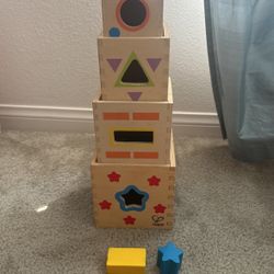 Wooden Stacking Blocks 5 Designs In One 