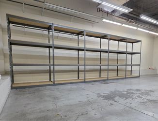 Used Heavy Duty Boltless Shelving Racks 48x24 Shelves Similar To Uline And Grainger Delivery Available