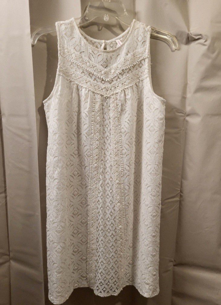 Xhilaration sleeveless dress lace overlay over lining size large