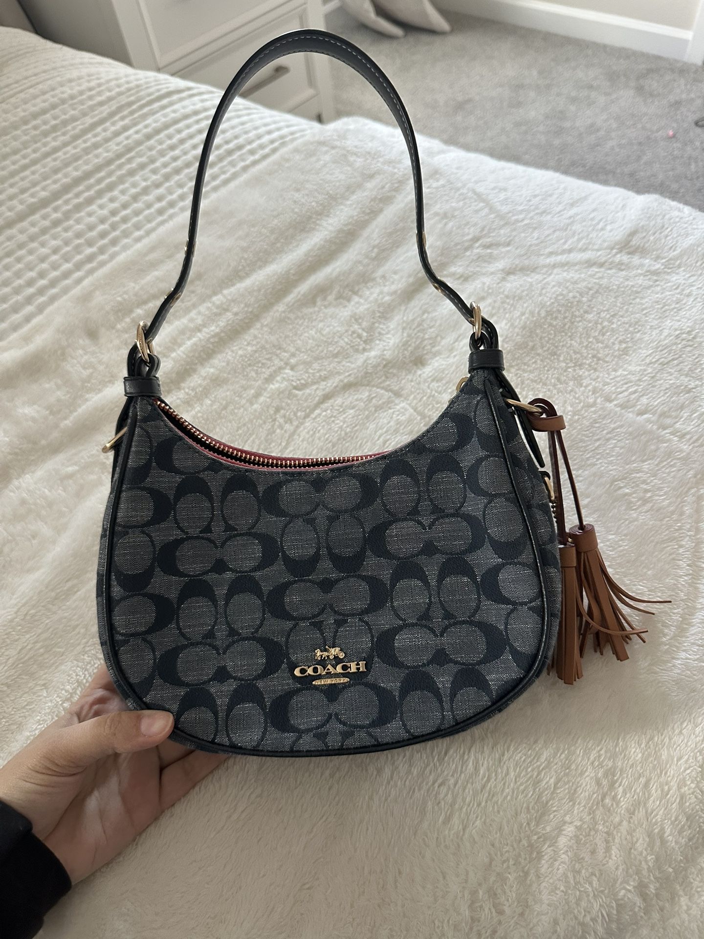 Denim Coach Shoulder Bag