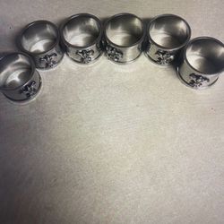 Fleur De Lis Napkin Rings Set Of 6