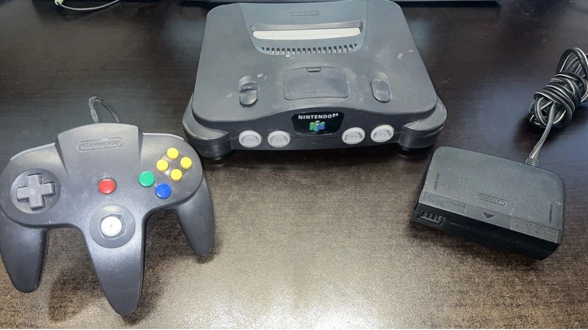Nintendo 64 Console , Power Supply & Controller - No A/V Cable