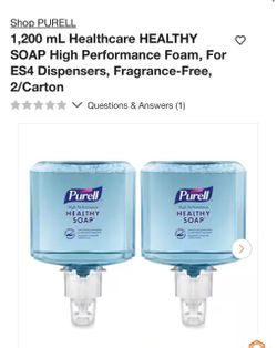 1,200 mL Healthcare HEALTHY SOAP High Performance Foam, For ES4 Dispensers, Fragrance-Free $10 each carton