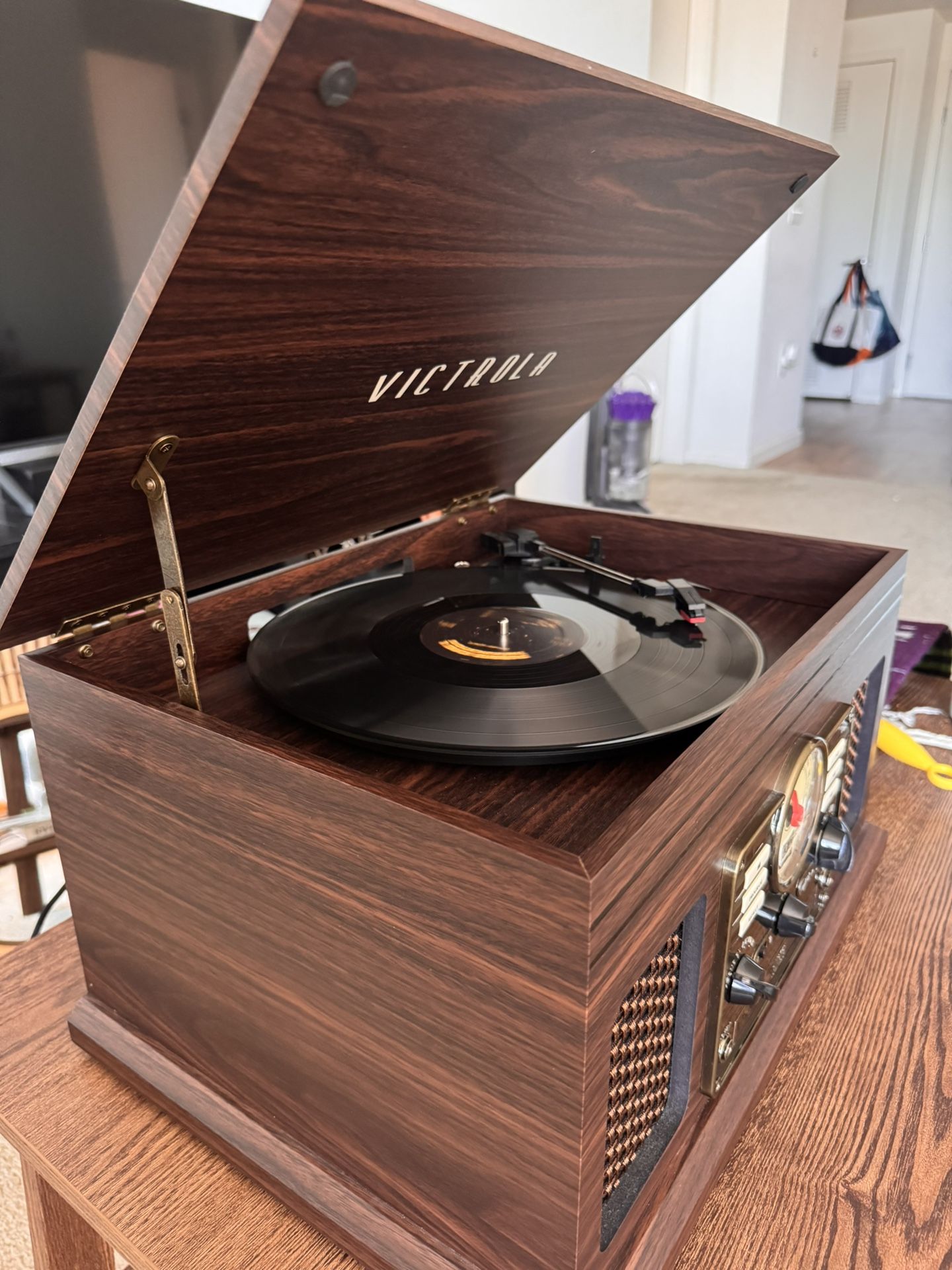 Victrola 6-in-1 Record Player – Bluetooth, Radio, CD, Cassette