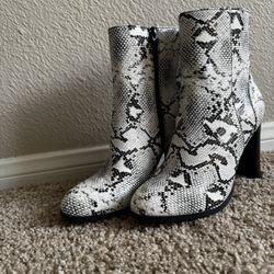 Faux Snake Skin Boots