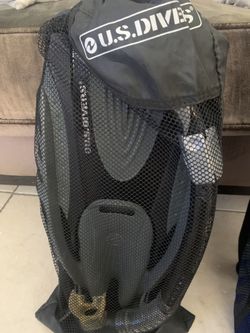Asjustable Snorkeling Diving Fins + Snorkel