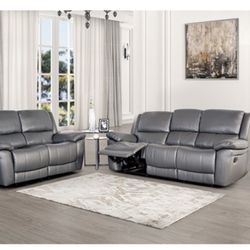 New Leather Recliner Couch and Loveseat! Includes Free Delivery 🚚! Free Assembly!