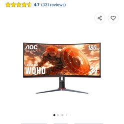 AOC 34" Ultrawide 180hz Monitor