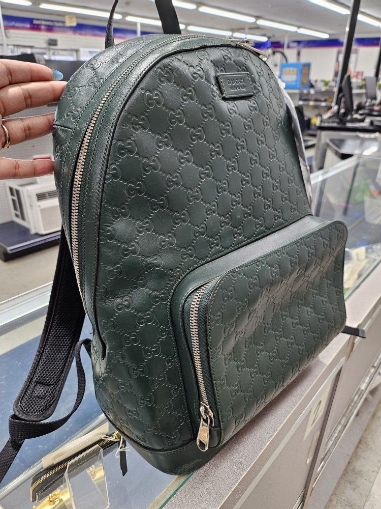 Green Gucci Backpack