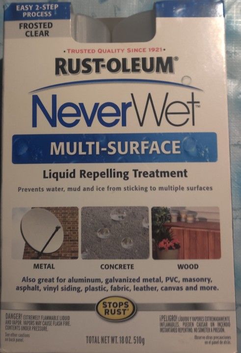 Rust-Oleum NeverWet Multi-Surface Liquid Repelling Treatment – Brand New, Unused Kit