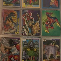 Early 1990s Marvel Entertainment Comic Cards 130 Total Inside Binder With Sleeve 