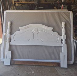 White queen size bed