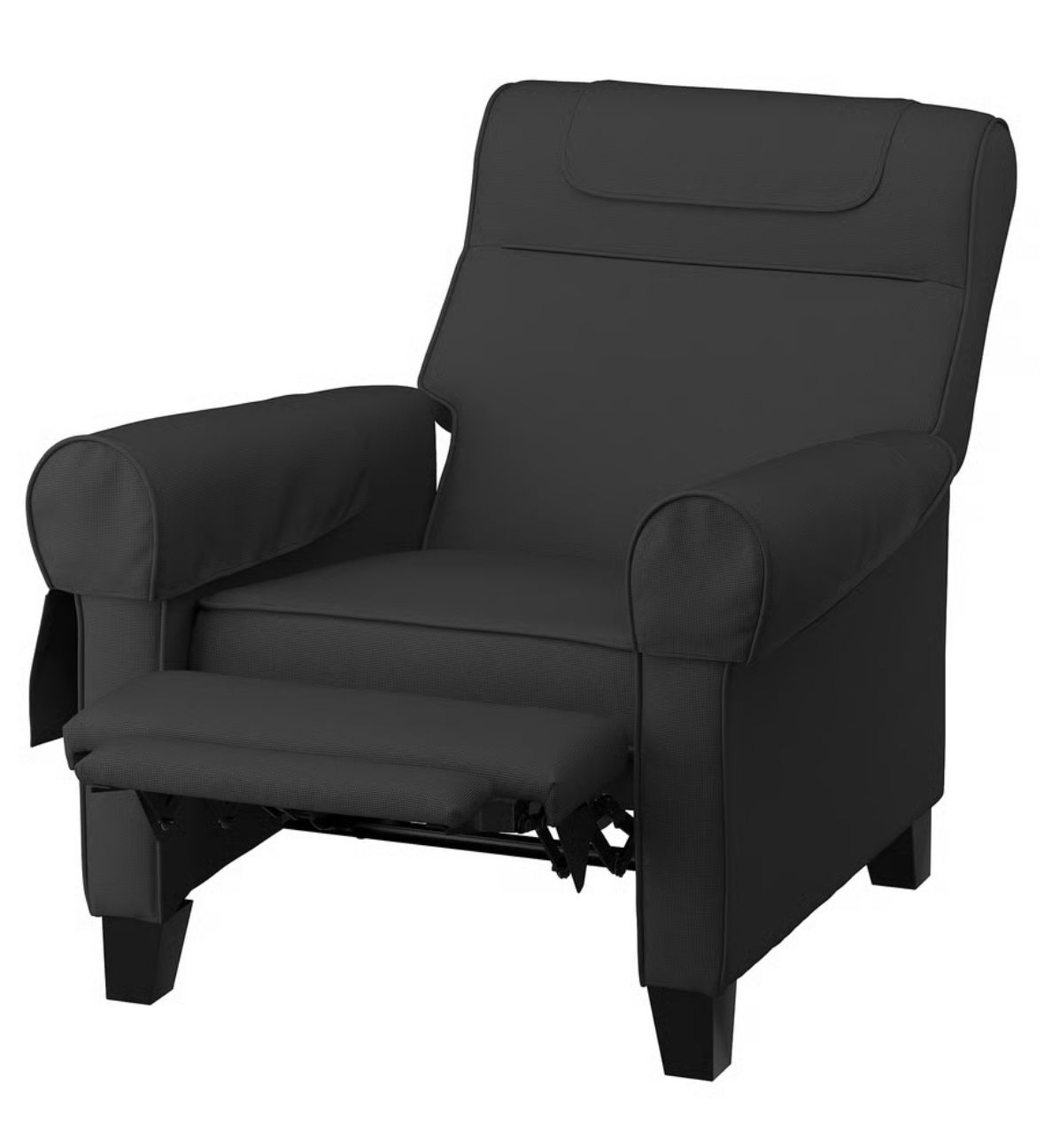 Black Denim Recliner Armchair