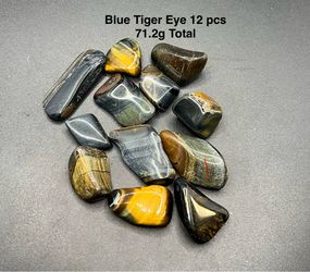 Blue Tiger Eye Genuine Stones from Brazil 12pcs 71.2g Total