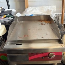 New professional electric commercial griddle for hamburgers, tacos, and more.