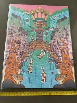 Turtle Heights Koi Pond Japanese Art Print Poster