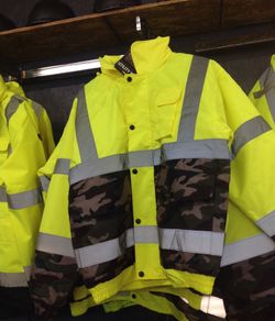 Class 3 High Visibility Jacket Camo Bottom
