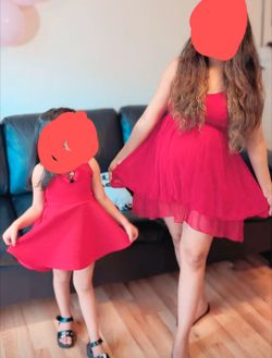 Matching daughter and mom frock dress 10 USD for both total