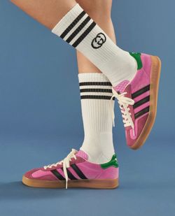 adidas gazelle silver green womens Adidas Gazelle x Gucci Pink  Ar Store