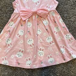 Girls Bunny Dress Size 18/24 Months, New In Bag