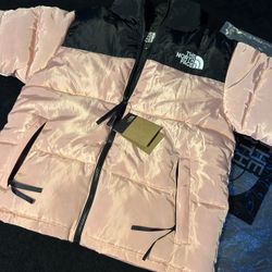 The North Face Black And Pink Puffer (700)