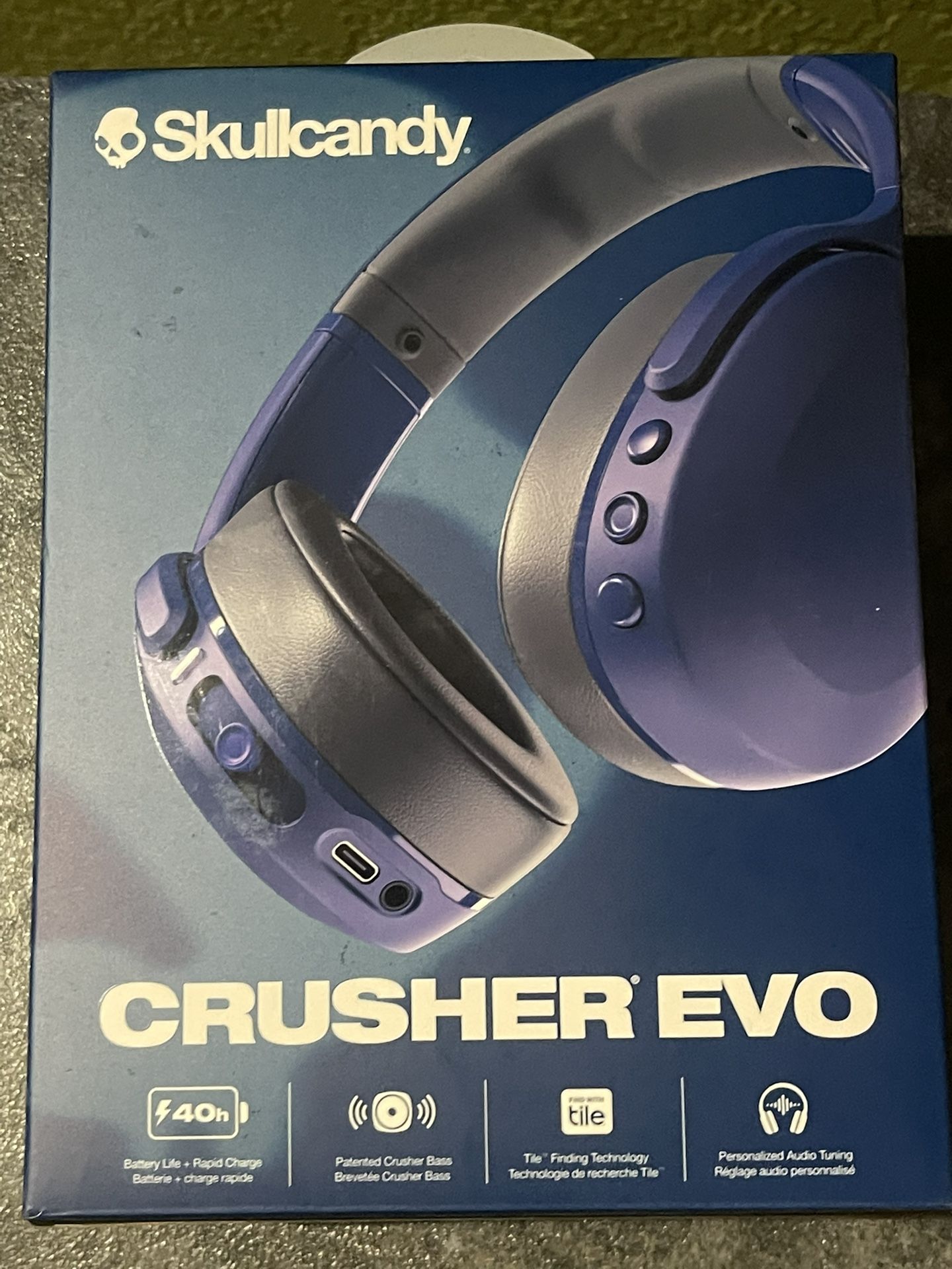 Skullcandy Crusher Evo wireless headphones.