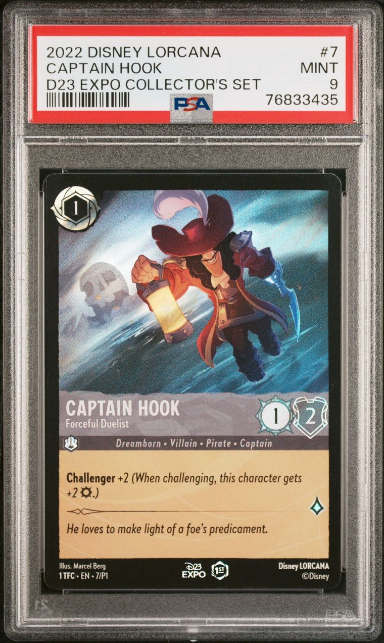 Disney Lorcana PSA 9 TCG D23 Exclusive Captain Hook