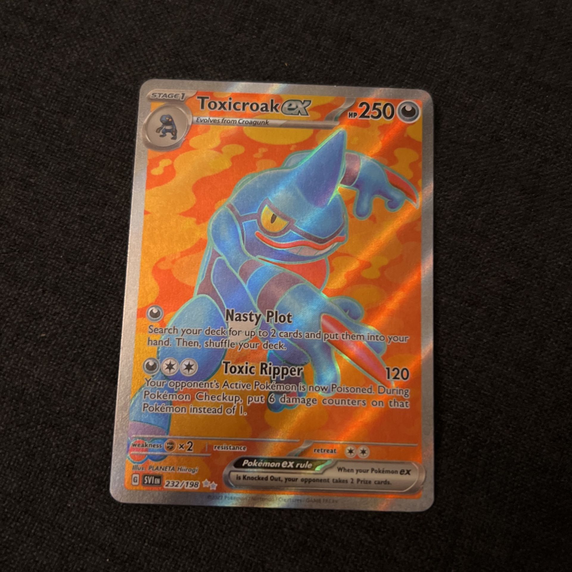 Pokemon Scarlet and Violet - TOXICROAK EX - FULL ART - 232/198
