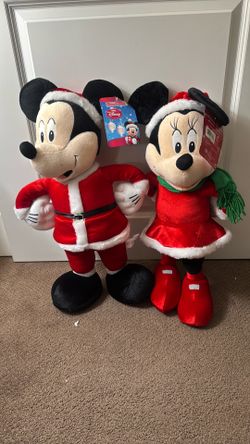 Disney Christmas Door Greeter Plush – Mickey & Minnie Mouse (2008)