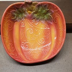 Pumpkin Porcelain Serving Bowl 