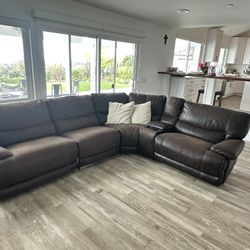 Motorized Sectional Leather Sofa For Sale