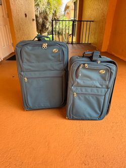 Teal 2 Piece American  Tourister Luggage Set