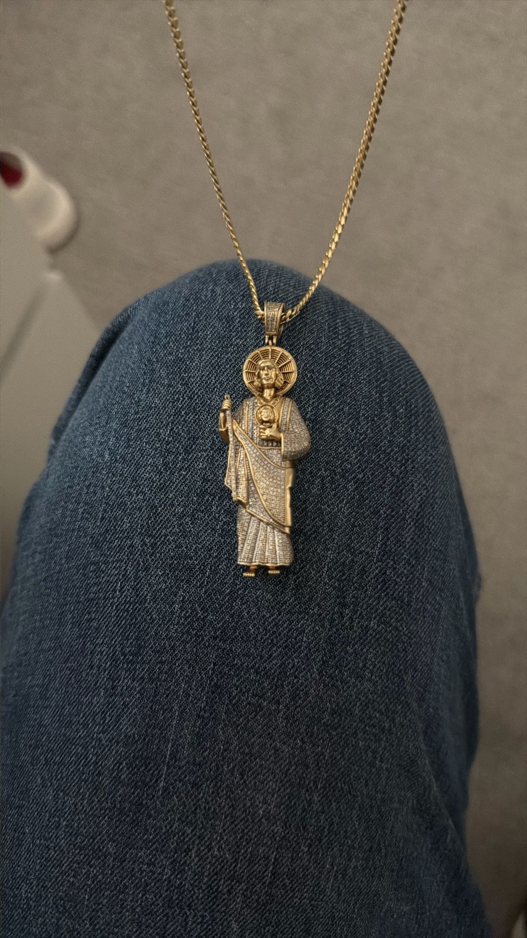 Gold Pendant San Judas 14K